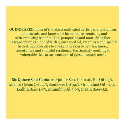 Biotique Quince Seed Nourishing Face Massage Cream for Normal to Dry Skin 50 gm - Face Creams