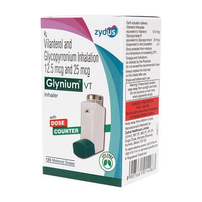 GLYNIUM VT WITH DOSE COUNTER Inhaler 120md - Asthma/COPD-Ast