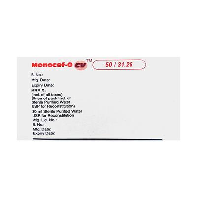 MONOCEF O CV 50/31.25 Delicious Pineapple Peppermint Flavour Oral Suspension 30ml - Bacterial Infections-Cep