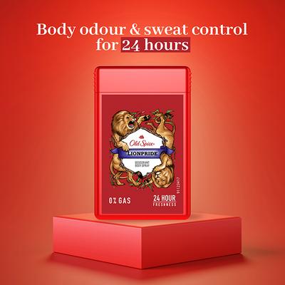 Old Spice Lionpride No Gas Deodorant Body Spray Perfume for Men Pocket Size 17ml each, Travel Friendly 2's - Men Deodorants/Roll-Ons