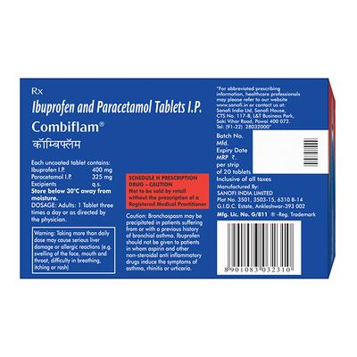 Combiflam Tablet 20'S - Pain relief-Ano