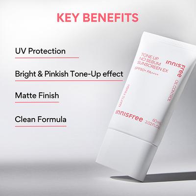 Innisfree Tone Up No Sebum Sunscreen 60 ml - Face Sunscreen