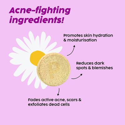 Plix The Plant Fix Acne Shield (15 Effervescent Tablets), Mango Twist Flavour 1's - Hair & Skin