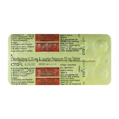 CTD L 6.25/50mg Tablet 10'S - Hypertension-Ang