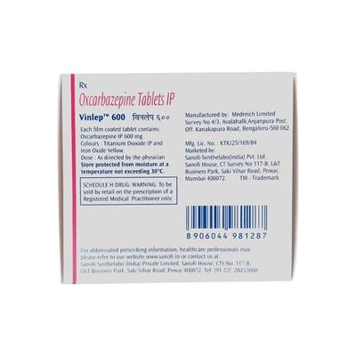 Vinlep 600mg Tablet 10'S - Epilepsy/Convulsion-Ant