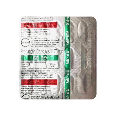GB 29 Capsule 15's - Neuropathic Pain-Dru