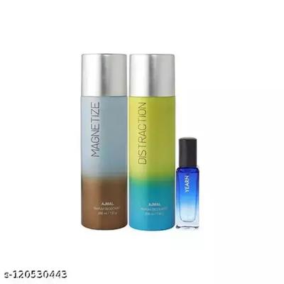 Ajmal 2 Persuade & Magnetize Deo & Yearn EDP Pack of 3 20 ml - Women Perfumes (Edt/Edp)
