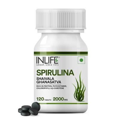 Inlife Spirulina 2000 mg Tablet 120's - Herbal Dietary Supplement