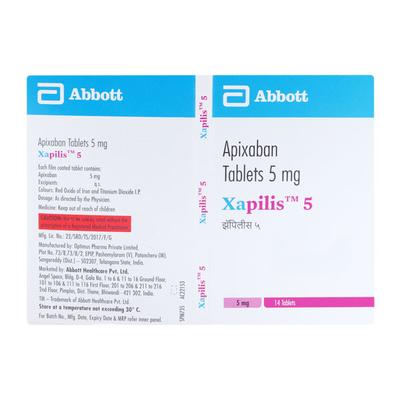 XAPILIS 5 Tablet 14's - Blood Clot-Ant