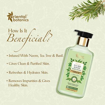 Oriental Botanics Neem, Tea Tree and Basil Body Wash 250 ml - Shower Gels & Body Wash