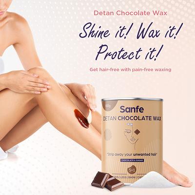 Sanfe Detan Chocolate Wax - Chocolate & Sugar 600 gm - Hair Removal Accessories