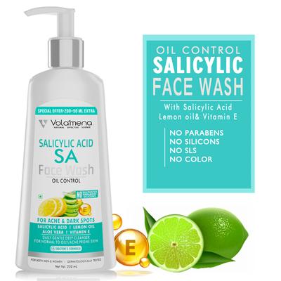 Volamena Oil Control Salicylic Acid Face wash 250 ml - Face Wash & Cleansers