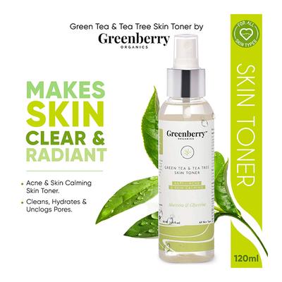 Greenberry Organics Skin Toner - Green Tea & Tea Tree 120 ml - Toners