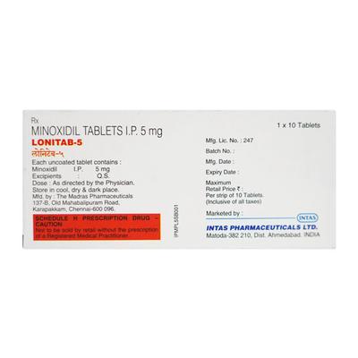 Lonitab 5mg Tablet 10'S - Hypertension-Oah