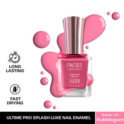 Faces Canada Ultime Pro Splash Luxe Nail Enamel - Bubblegum (L01) 12 ml - Nail Polish