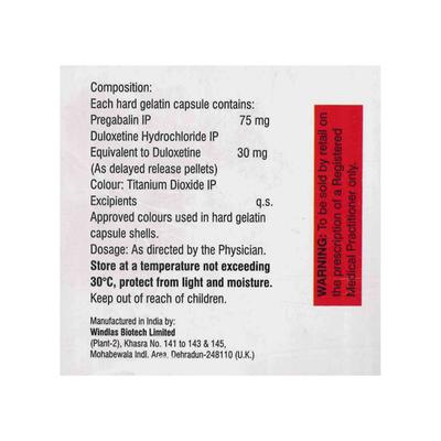 REVLIN D 75/30 Capsule 10's - Neuropathic Pain-Dru