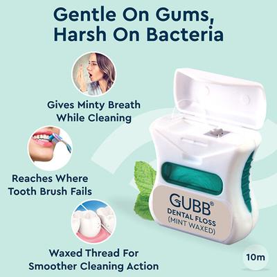 Gubb Dental Care Combo 2 In 1 Toothpick 50S and Dental Floss Mint 50M 80 gm - Floss & Tongue Cleaners
