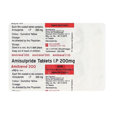 Amitrend 200mg Tablet 10'S - Schizophrenia-Aps