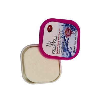 Half N Half Nail Polish Remover Wipes, Water Lily Enriched with Olive Oil & Vitamin E 30 Pcs 1's - Nail Polish Remover