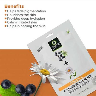 Organic Harvest Vitamin-C Face Sheet Mask 30ml - Sheet Masks