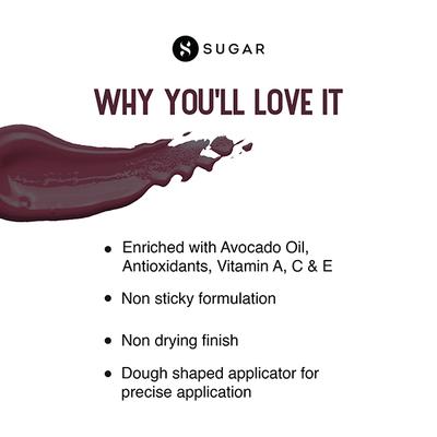 SUGAR Cosmetics Mettle Liquid Lipstick - 09 Capella (Dark Plum) 7 gm - Liquid Lipsticks