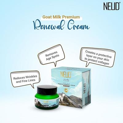 NEUD Goat Milk Premium Skin Renewal Cream for Men & Women (50g X 2) 2's - Day Cream