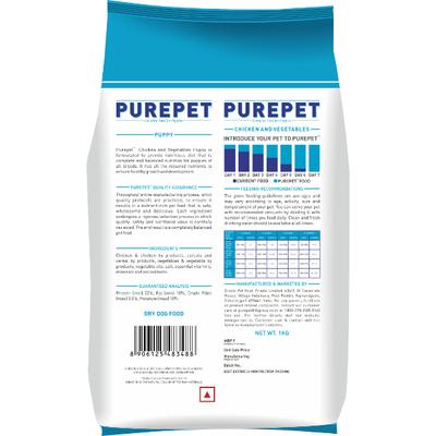 Purepet Chicken & Vegetables Puppy Dog Food 1 kg - Petfood