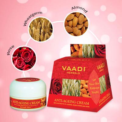 Anti-Ageing Cream - Almond, Wheatgerm Oil & Rose 30 gm - Creams/Oils/Lotions