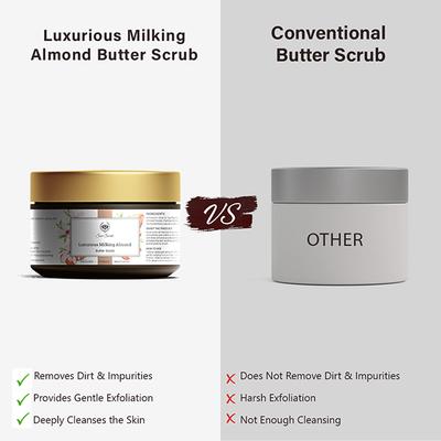 Seer Secrets Almond Butter Scrub Exfoliate Hydrate Moisturize 50 gm - Scrubs & Exfoliants