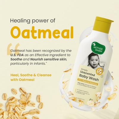 Mother Sparsh Simply Unscented Baby Wash 200 ml - Baby Body Wash
