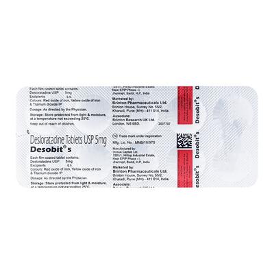 DESOBIT 5 Tablet 10's - Allergies-Ant