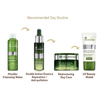 Yves Rocher Elixir Jeunesse Double Action Essence Reparation ++ Anti Pollution Serum Essence 30 ml - Face Serum