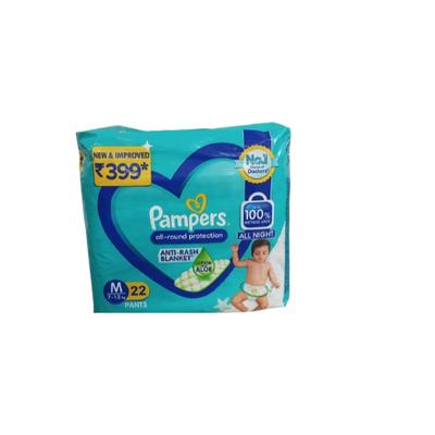 Pampers All Round Protection Anti Rash Blanket Diaper Pants (M) 22' s - Diapers & Wipes