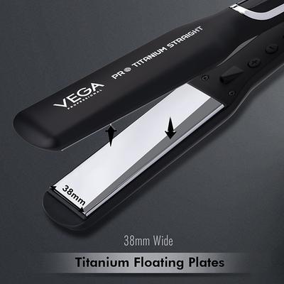 VEGA Professional Pro Titanium Straight Hair Straightener with 20 Sec Ultra Fast Heat Up, (VPPHS-03) 1's - Hair Dryers