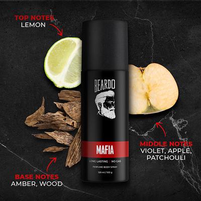 Beardo Godfather 150ml, Whisky Smoke 120ml, Mafia 120ml Perfume Body Spray Combo for Men 1's - Men Deodorants/Roll-Ons
