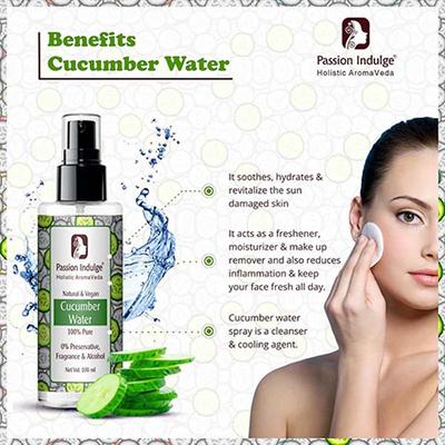 Passion Indulge Cucumber Water Makeup Remover Acne Removal and Reduce Skin Inflammation 100 ml - Toners
