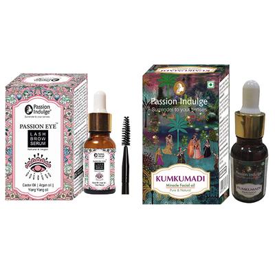 Passion Indulge KUMKUMADI Face Oil + PASSION EYE Comboo kumKumadi Face oil for Skin Glow, Brightness 10ml - Face Oils