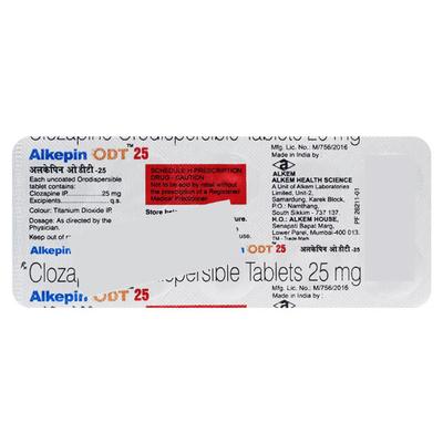 Alkepin Odt 25mg Tablet 10'S - Schizophrenia-Aps