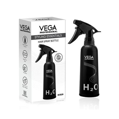 Vega Professional Hair Spray Bottle for Hairstyling, Cleaning, Salons, Empty Spray Bottle, Black (VPHSB-04) 1's - Others