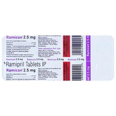 RAMICON 2.5 Tablet 10's - Hypertension-ACE