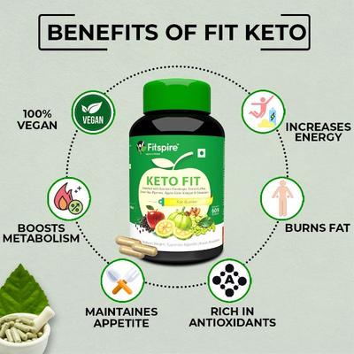 Fitspire Keto Fit Vegan Weight Loss and Weight Management 60 Capsules 1's - Weight Loss