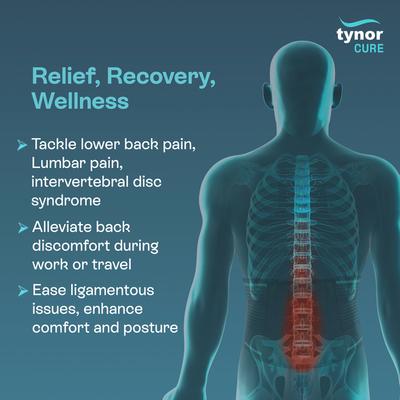 Tynor Cure Lumbo Sacral Belt - Black (XXL) (A 06) 1's - Back/Abdomen Supports