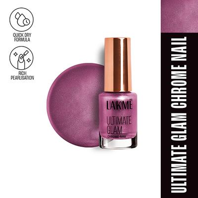 Lakme Ultimate Glam Chrome Nail Pink 6 ml - Nail Polish