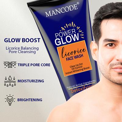 Mancode Power Glow With Licorice Face Wash For Men 100 ml - Face Wash & Cleansers