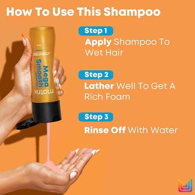 Matrix Mega Smooth Sulfate-Free Shampoo for Bond Repair Safe for Keratin, Botox 350 ml - Shampoos