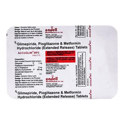 ACCUGLIM MP 2MG TABLET 10'S - Diabetes-Ant