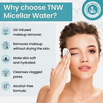 TNW The Natural Wash Alcohol Free Micellar Water For Removing Makeup And Deep Cleansing 100 ml - Make Up Removers