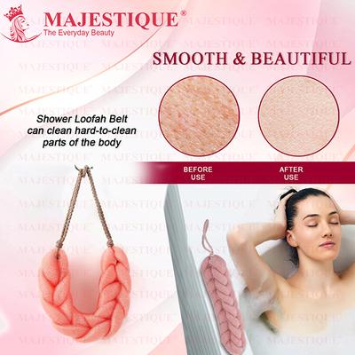 Majestique Mesh Bath Belt, Back Scrubber BA204, Gentle Massaging Body Loofah - Color May Vary 1's - Loofahs & Sponges