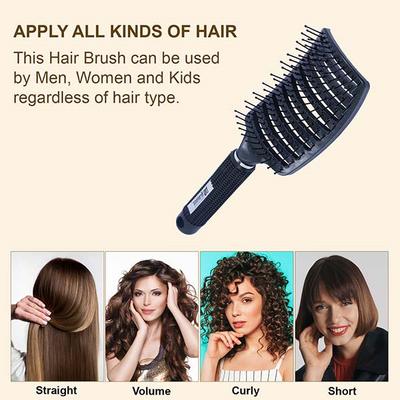 Bronson Professional Paddle Hair Brush Vented for Detangling and Instant Hair Volume (Black) 12's - Hair Brushes
