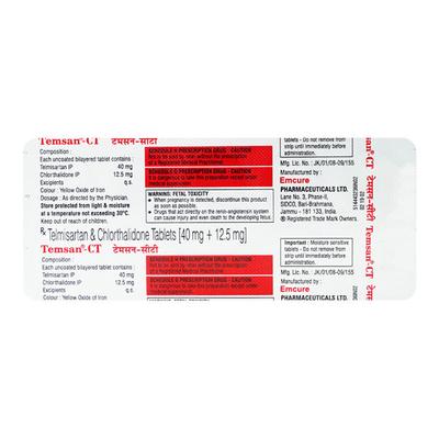 Temsan CT Tablet 10'S - Hypertension-Ang
